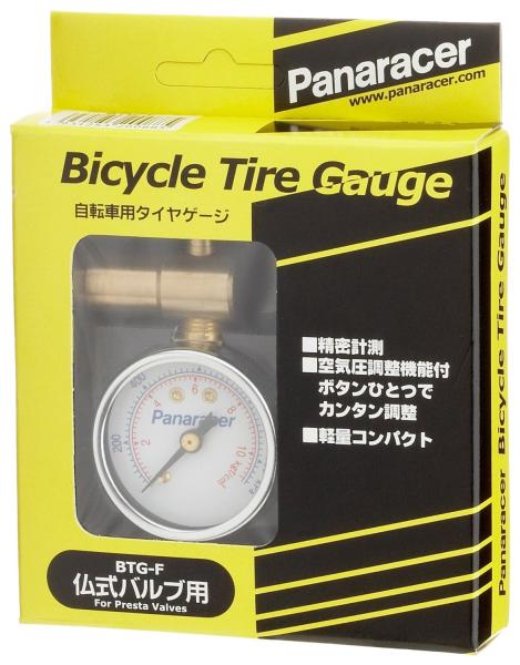 他サイト： パナレーサー タイヤゲージ [BTG-F]  仏式バルブ専用 アナログメーター【沖縄・離島への配送不可】の商品画像