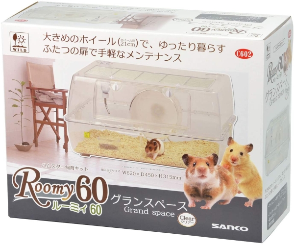 他サイト： SANKO 三晃商会 SANKO C602 ルーミィ60 グランスぺース クリアー 64.5×25.6×49cmの商品画像