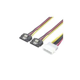 他サイト： HENKANMEIJIN 変換名人 ペリフェラル(大4ピン) → SATA電源(15ピン・ロック付)×2分岐ケーブル 4P-SPの商品画像