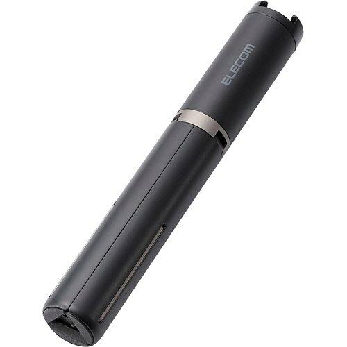 他サイト： ELECOM エレコム スマートフォン用三脚 自撮り棒 2way ホルダー一体型 アクセサリーシュー付 ブラック / P-STSの商品画像