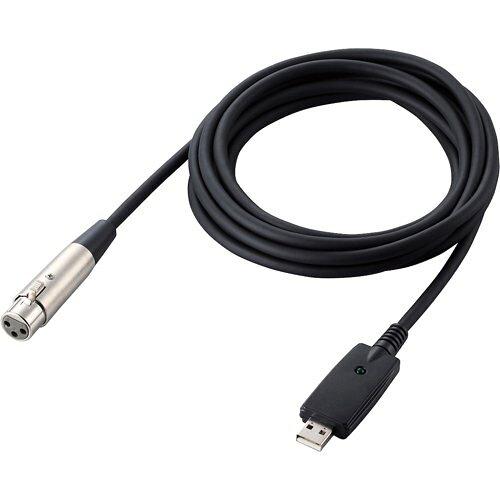 他サイト： ELECOM エレコム 楽器用ケーブル マイク USB 3m ブラック / DH-XLRU30BKの商品画像