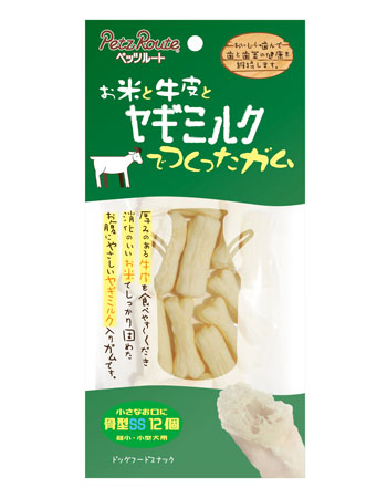 他サイト： ペッツルート PR)米と牛皮とヤギミルクで作ったガム骨SS12個の商品画像