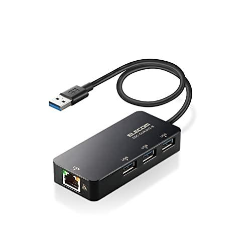 他サイト： ELECOM エレコム 有線LANアダプタ/Giga対応/USB3.0/Type-A/USBハブ付/ブラック(EDC-GUA3Hの商品画像