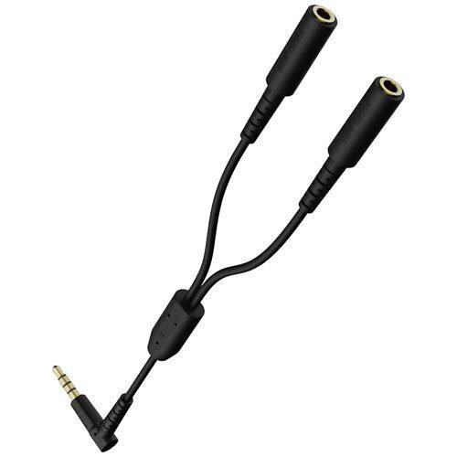 他サイト： ELECOM エレコム EHP-35W02BK オーディオ分配ケーブル/2分配/ブラック(EHP-35W02BK)の商品画像