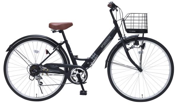 他サイト： 池商 折畳シティサイクル26・6SPダイナモLEDライト・肉厚チューブ マットブラック MC507VALOREBK【沖縄・離島への商品画像