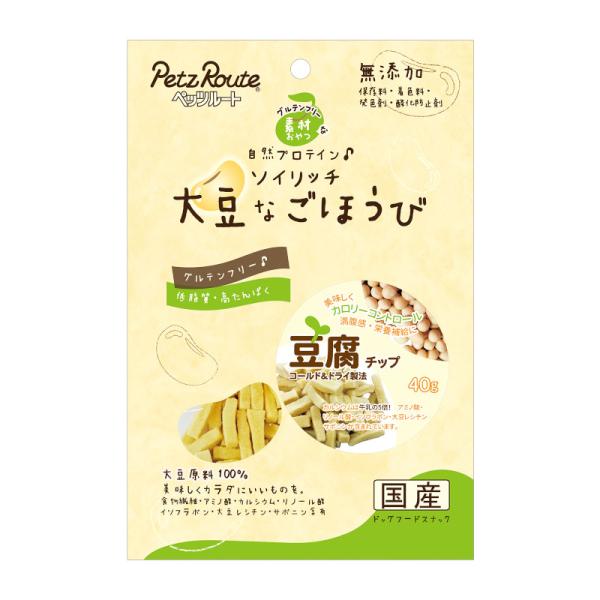 他サイト： ペッツルート 大豆なごほうび 豆腐チップ 40gの商品画像