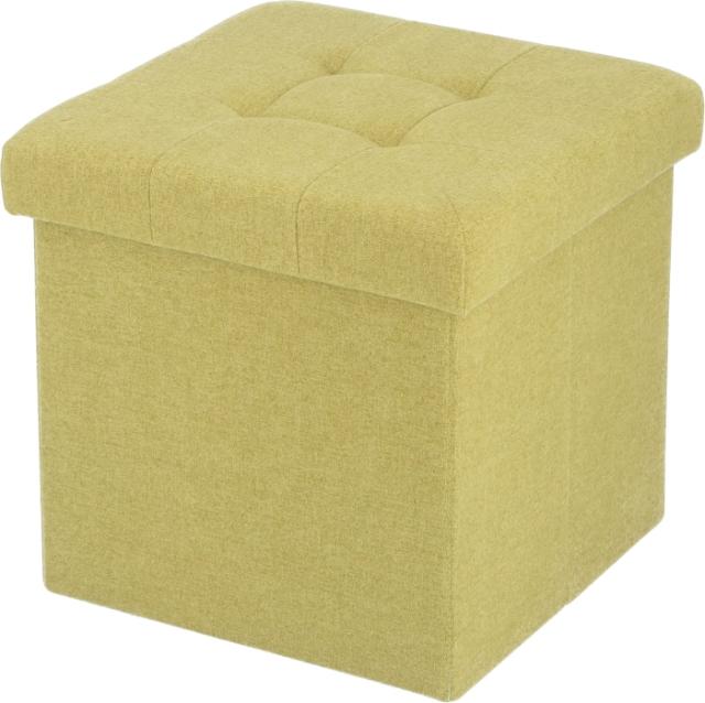 他サイト： FUJIBOEKI 不二貿易 収納スツール 30cm ウール調 リーフグリーン 品番:28093の商品画像