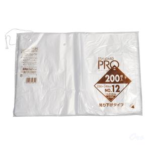 他サイト： 日本サニパック 吊り下げポリ袋 スタンダードPRO 半透明 200枚入 NO.12の商品画像