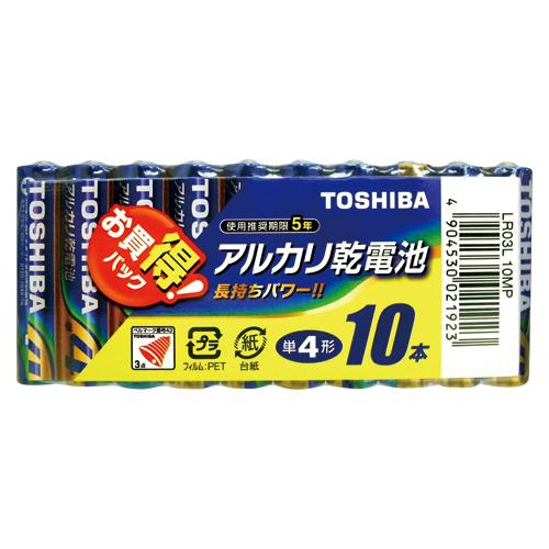他サイト： TOSHIBA 東芝 東芝 アルカリ電池 単4形 LR03L10MPの商品画像