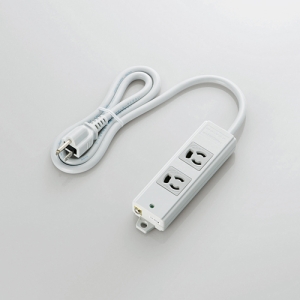 他サイト： ELECOM エレコム 二重構造工事用タップ/3ピン/2個口/1.0m T-WRM3210LG/RS(T-WRM3210LG/Rの商品画像