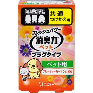 他サイト： エステー 消臭力 プラグタイプ つけかえ用 ペット用 フルーティーガーデンの香り 20mLの商品画像