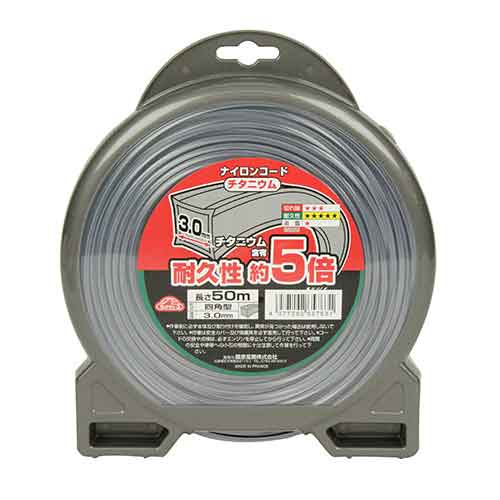 他サイト： 藤原産業 チタニウムナイロンコード□型  3.0MMX50Mの商品画像