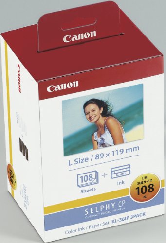 他サイト： CANON キャノン カラーインク/ペーパーセット KL-36IP 3PACK(Lサイズ108枚分)[0702B001](KL-の商品画像