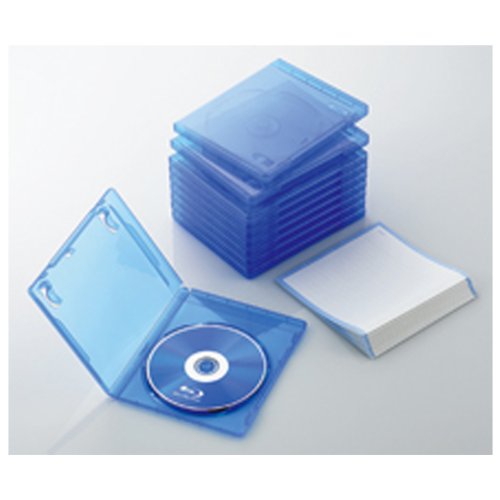 他サイト： ELECOM エレコム Blu-rayディスクケース(1枚収納タイプ/10枚セット/クリアブルー)(CCD-BLU110CBU)の商品画像