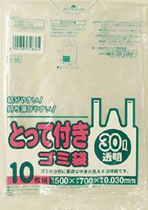 他サイト： 日本サニパック サニパック Y-38とってつき30L10枚 透明 Y38CLの商品画像
