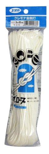 他サイト： ユタカメイク ユタカ ロープ ビニロン金剛打ロープ 3φ×20m A74の商品画像