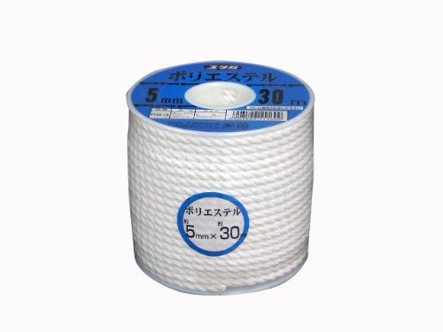 他サイト： ユタカメイク ユタカ ロープ ポリエステルロープボビン巻 5mm×30m RS3の商品画像