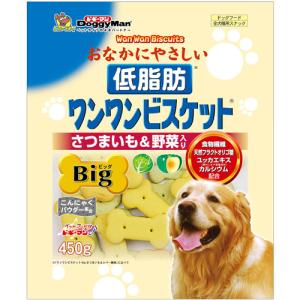 他サイト： ドギーマン おなかにやさしい低脂肪ワンワンビスケット Big さつまいも&野菜入り 450gの商品画像