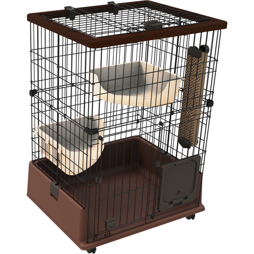 他サイト： ヤマヒサペットケア [ペティオ] necoco 仔猫からのしつけにもぴったりな キャットルームサークル (-)の商品画像