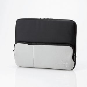 他サイト： ELECOM エレコム ポケット付きPCインナーバッグ 〜13.3インチ ノートPC用 ブラック BM-IBPT13BK 1個の商品画像