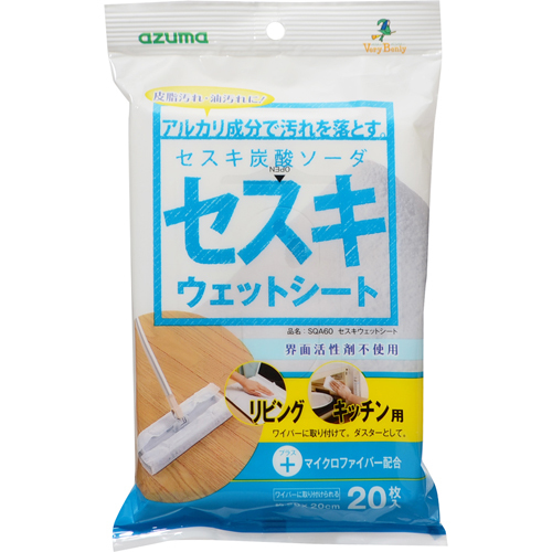 他サイト： アズマ工業 セスキウェットシート 20枚入 SQA60の商品画像