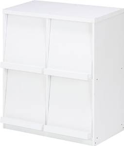 他サイト： 不二貿易 ディスプレイラック 4マス ホワイト DP8085WH DP8085WH 【87008】 北海道、沖縄、離島配送不可の商品画像