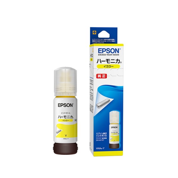 他サイト： EPSON エプソン インクボトル ハーモニカ イエロー (HNA-Y)の商品画像