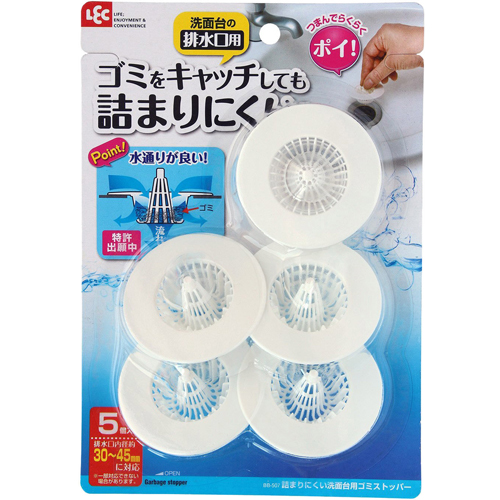 他サイト： レック 詰まりにくい 洗面台用 ゴミストッパー (5個入) BB-507の商品画像