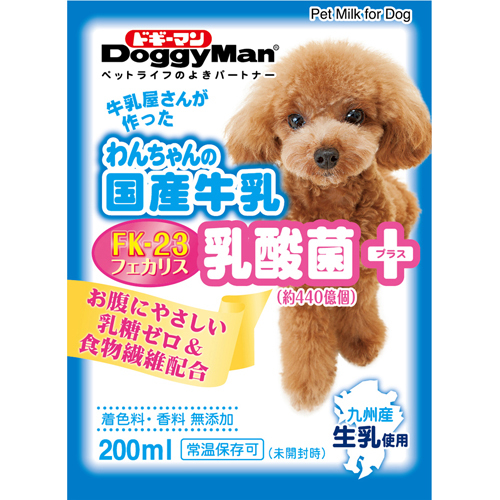 他サイト： ドギーマンハヤシ ドギーマン わんちゃんの国産牛乳 乳酸菌プラス 200mlの商品画像