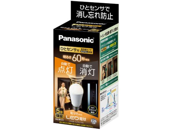 他サイト： PANASONIC パナソニック パナソニック LED電球 E26口金 電球60W形相当 電球色相当(7.8W) 一般電球・人感の商品画像