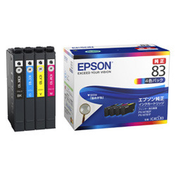 他サイト： EPSON エプソン インクカートリッジ(4色パック/標準)(IC4CL83)の商品画像