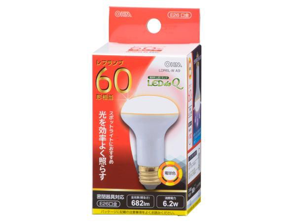 他サイト： OHM オーム電機 LED電球 レフランプ形 60形相当 E26 電球色LDR6L-W A9   [品番]06-0771の商品画像