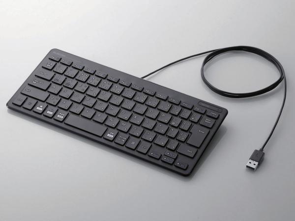 他サイト： ELECOM エレコム 有線ミニキーボード/パンタグラフ式/薄型/ブラック(TK-FCP096BK)の商品画像