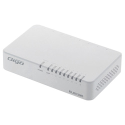 他サイト： ELECOM エレコム Giga対応スイッチングHub/8ポート/プラスチック筐体/磁石付き/電源外付モデル/ホワイト(EHC-の商品画像