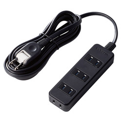 他サイト： ELECOM エレコム AVシャッタータップ/4個口/2.5m/ブラック AVT-ST02-2425BK(AVT-ST02-24の商品画像