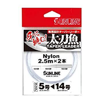 他サイト： サンライン 太刀魚テーパーリーダー (クリア) 2.5m×2本 #7-18の商品画像