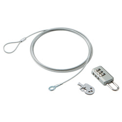 他サイト： ELECOM エレコム セキュリティワイヤー/ダイヤル式南京錠/マルチロックパーツ/通常キー(ESL-10A)の商品画像