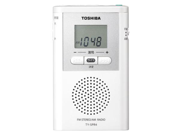 他サイト： TOSHIBA 東芝 デジタルチューナーAM/FMラジオ ホワイト TY-SPR4-Wの商品画像