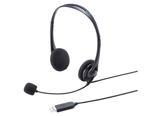 他サイト： SANWASUPPLY サンワサプライ USBヘッドセット 品番:MM-HSU09BKの商品画像