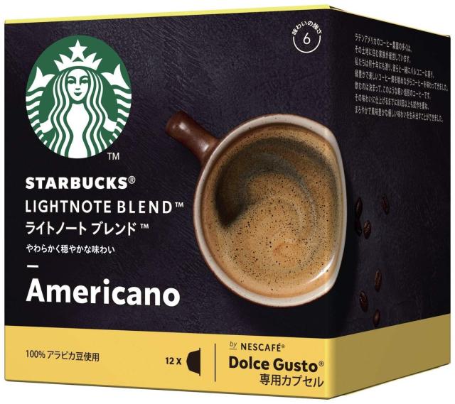 他サイト： ネスレ日本 ネスレ スターバックス ライトノートブレンド ネスカフェ ドルチェ グスト 専用カプセル 12杯分 (単品)の商品画像