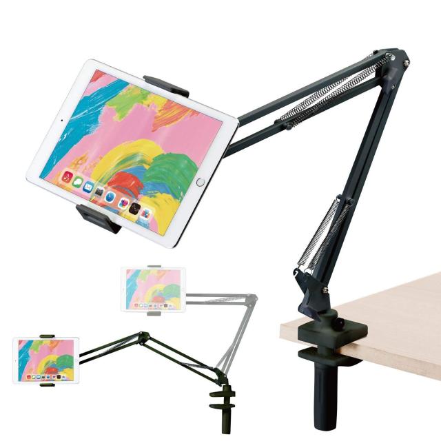 他サイト： ELECOM エレコム タブレット用スタンド/Zアーム型スタンド/ブラック(TB-DSZARMBKN)の商品画像
