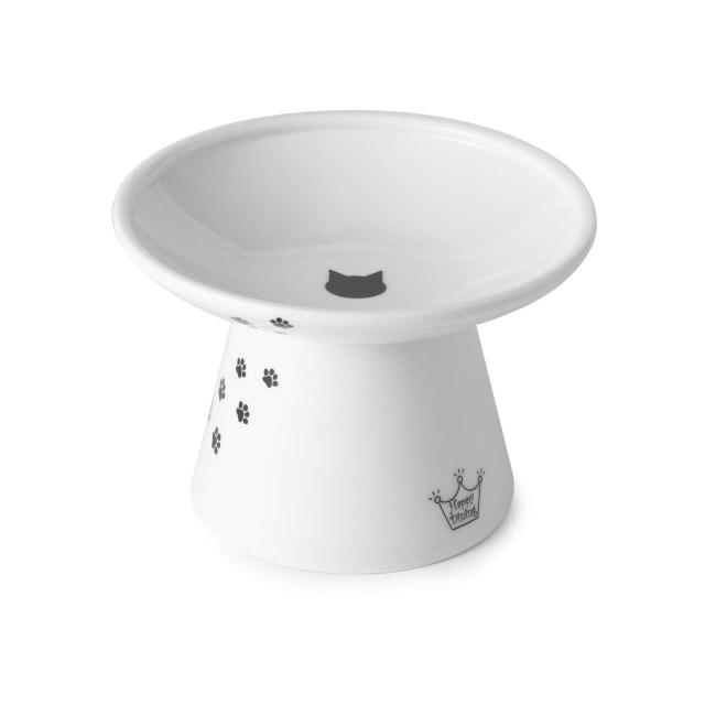 他サイト： 猫壱 HD脚付フードボウル浅広口 猫柄の商品画像