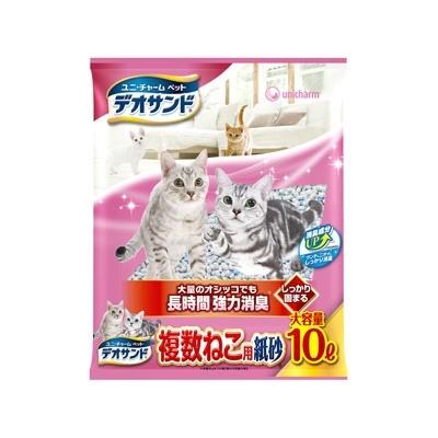 他サイト： [ユニ・チャーム] デオサンド 複数ねこ用 紙砂 10L (-)の商品画像