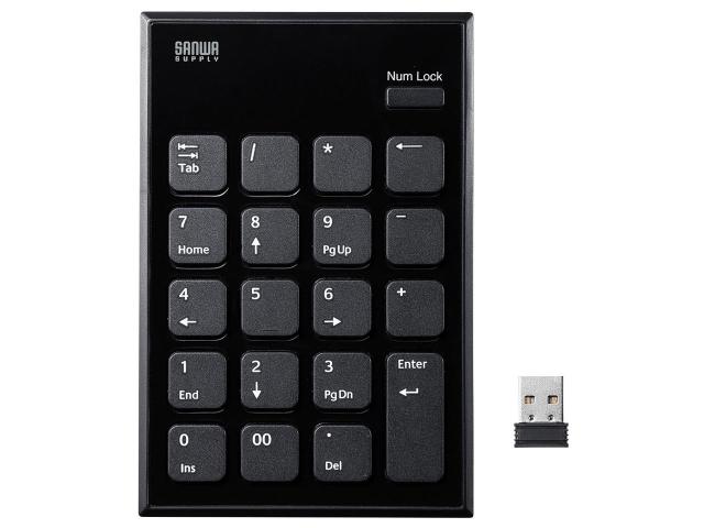 他サイト： SANWASUPPLY サンワサプライ ワイヤレスUSBテンキー(NT-WL21BK)の商品画像