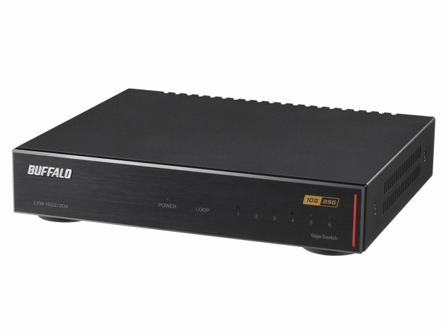 他サイト： BUFFALO バッファロー BUFFALO 10GbE/2.5GbE対応 金属筐体 AC電源 6ポート ブラック スイッチングの商品画像