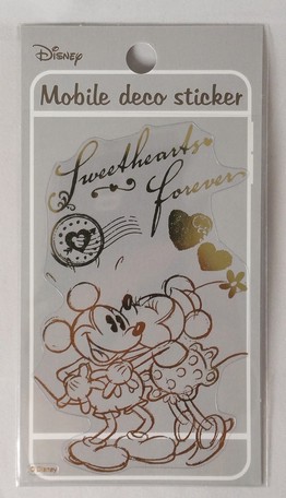 送料無料 Disney ディズニー ミッキー ミニー モバイルデコステッカー ゴールドのメタル感 Pvc ケータイ スマホ Iphone アンドロイドの通販はau Pay マーケット Decoste
