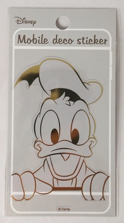 送料無料 Disney ディズニー ドナルドダック モバイルデコステッカー ゴールドのメタル感 Pvc ケータイ スマホ Iphone アンドロイド の通販はau Pay マーケット Decoste