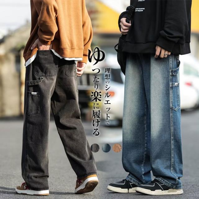 【GRANCY】ジップデザイン バギーデニム パンツ　ブラウン M グランシー GRANCY】ZipDesign Buggy DenimPants / ジップデザイン バギー