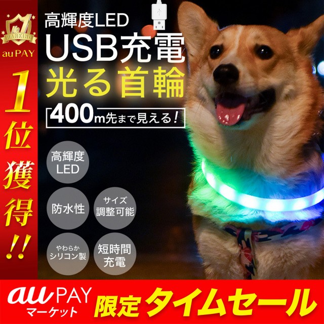 光る 首輪 USB充電式 3サイズ ペット 小型犬 中型犬 大型犬 犬用 猫 散歩 夜 さんぽ ひかる LED ライト 安全 事故防止 ランニング  1000円ポッキリ ： Amazon・楽天・ヤフー等の通販価格比較 [最安値.com]