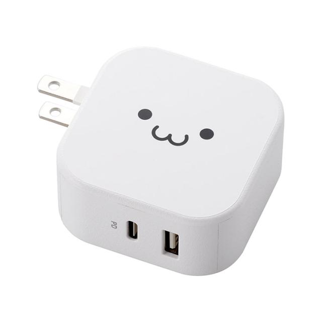 他サイト： エレコム USB コンセント PD 充電器 20W スマホ タブレット USB-C ×1ポート USB-A×1ポート ホワイトフの商品画像